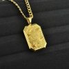 Howling Wolf Moon Pendant in Gold Plating