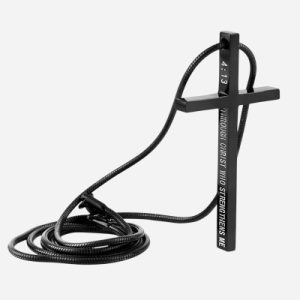 4:13 "I CAN DO ALL THINGS" Steel Cross Pendant in Black Gold