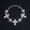 925S & VVS Moissanite Cross Bracelet
