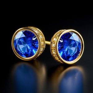 Iced Bezel-Set Round Stud Earrings