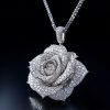 Full Iced Rose Pendant