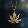 Iced Leaf Pendant