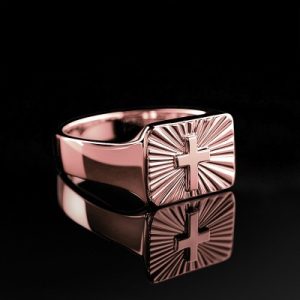 Men's Rectangular Cross Ring