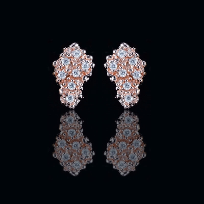 925S & Moissanite Nugget Stud Earrings