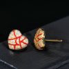 S925 & Moissanite Broken Heart Stud Earrings