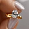 1CT/1.5CT/2CT/3CT/5CT Oval Cut Moissanite Engagement Ring