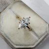 3.12CT Marquise & Round Cut Six Claws VVS Moissanite S925 Silver Engagement Ring