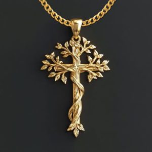 Cross Tree of Life Pendant