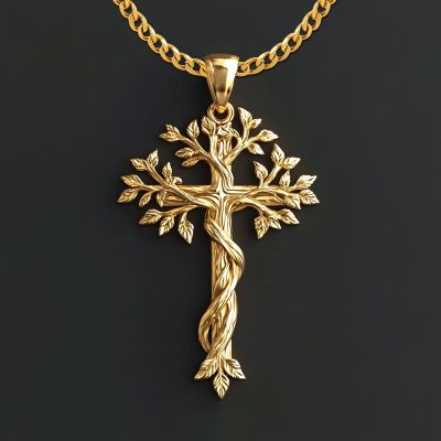 Cross Tree of Life Pendant