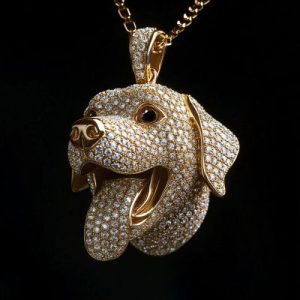 Iced Out Labrador Retriever Pendant