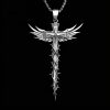 Thorn Cross Wings Pendant