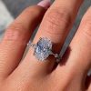 3.8CT Oval & Marquise Cut VVS Moissanite S925 Silver Engagement Ring