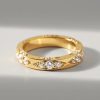 0.96CT Round Cut VVS Moissanite S925 Silver Wedding Band