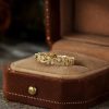 0.35CT Round Cut VVS Moissanite S925 Silver Wedding Band