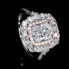 5.17CT Radiant & Round Cut VVS Moissanite S925 Silver Engagement Ring