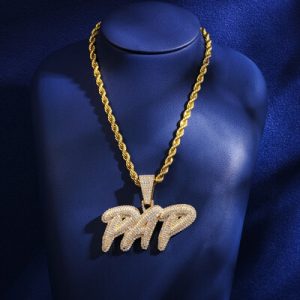 Iced Out Custom Name Letters Pendant
