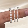 1.5mm/2mm/2.5mm  VVS Moissanite S925 Silver Wedding Band