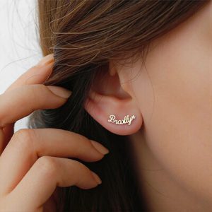 Customized Script Name Earrings