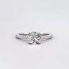 2.23CT Round Cut VVS Vintage Hidden Halo Moissanite S925 Silver Engagement Ring