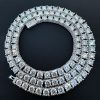 925S & VVS Moissanite 5mm Tennis Chain with Iced Out Sides