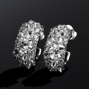 Iced Out Inverted Setting Earrings