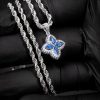 Iced Out Marquise Four Leaf Clover Pendant