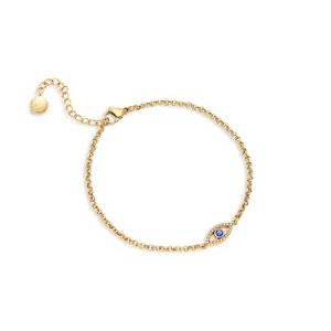 Customized Evil Eye Gold Bracelet