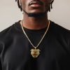Iced Out Bulldog Head Pendant