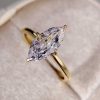 0.5ct - 5ct Solitaire Marquise Cut VVS Moissanite Engagement Ring