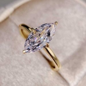 0.5ct - 5ct Solitaire Marquise Cut VVS Moissanite Engagement Ring