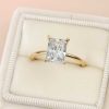 0.5ct - 5ct Solitaire Radiant Cut VVS Moissanite Engagement Ring