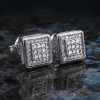 Iced Out Square Diamond Side Earrings