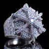Iced Out snowflake Ring