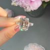 4.29CT Emerald Cut VVS Moissanite Three Stone Pave Engagement Ring