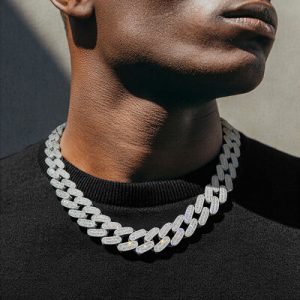 Iced Out 26mm Baguette Handset Cuban Chain