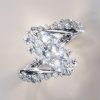 5.95CT Marquise Cut VVS Moissanite Pave Engagement Ring