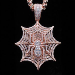 Iced Out Full Diamond Spider Pendant
