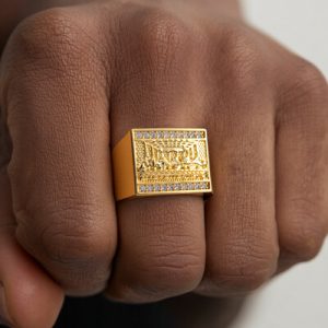 Iced Last Supper Ring for Men