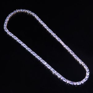 5mm Baguette&Round Stone Tennis Chain