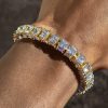 8mm 3-Sided Princess Cut Tennis Bracelet