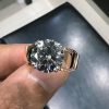 Iced Out 5CT Round Cut Men‘s Ring