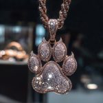 Iced Dog Paw Pendant