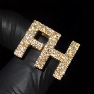 Iced Custom Name Ring