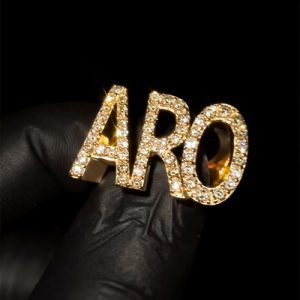 Iced Custom Name Ring