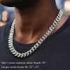12mm Iced Miami Cuban Chain in White Gold