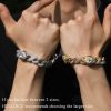 Iced Devil Eye Various Planets Cuban Bracelet