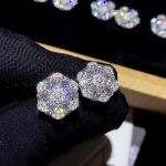 Iced Out Cluster Flower Full Paved Earrings