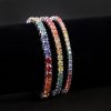 3mm/4mm/5mm S925 & Moissanite Colorful Tennis Bracelet