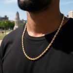 6mm 18K Gold Finish Rope Chain