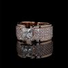 Princess Cut Pave Men's Engagement Ring